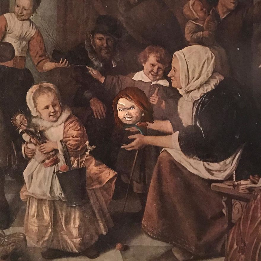 This Guy Continues To Paint Pop-Culture Characters Into Old Thrift-Store Paintings (New Pics) This Guy Continues To Paint Pop-Culture Characters Into Old Thrift-Store Paintings (New Pics)