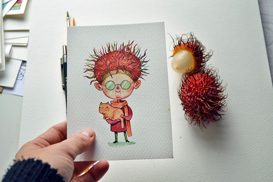I Spent A Couple Months Re-Imagining Fruits And Vegetables As Watercolor Characters I Spent A Couple Months Re-Imagining Fruits And Vegetables As Watercolor Characters