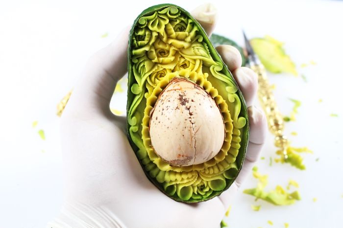 This Avocado Took Me 30 Minutes To Hand Carve This Avocado Took Me 30 Minutes To Hand Carve
