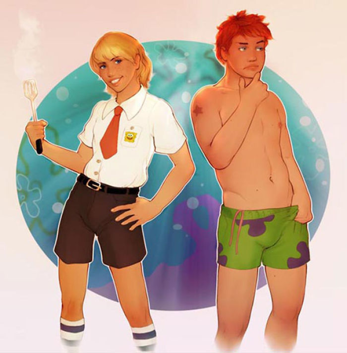 Artists Reimagine Non-Human Cartoon Characters As Humans, And The Results Are Absolutely Awesome Artists Reimagine Non-Human Cartoon Characters As Humans, And The Results Are Absolutely Awesome