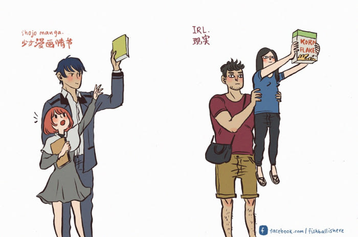 Illustrator Shows How Lovely Is To Live With A Giant Boyfriend Illustrator Shows How Lovely Is To Live With A Giant Boyfriend