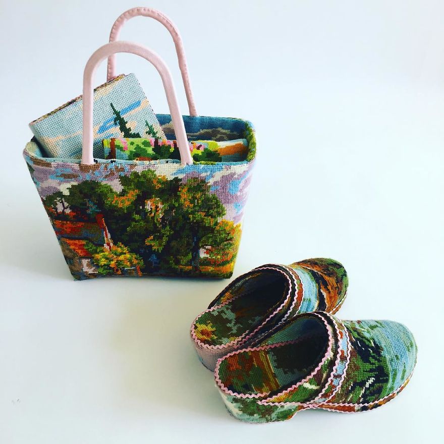 Artist Gives A Second Life To Vintage Household Objects By “Dressing Them Up” In Cross-Stitched Patterns Artist Gives A Second Life To Vintage Household Objects By “Dressing Them Up” In Cross-Stitched Patterns