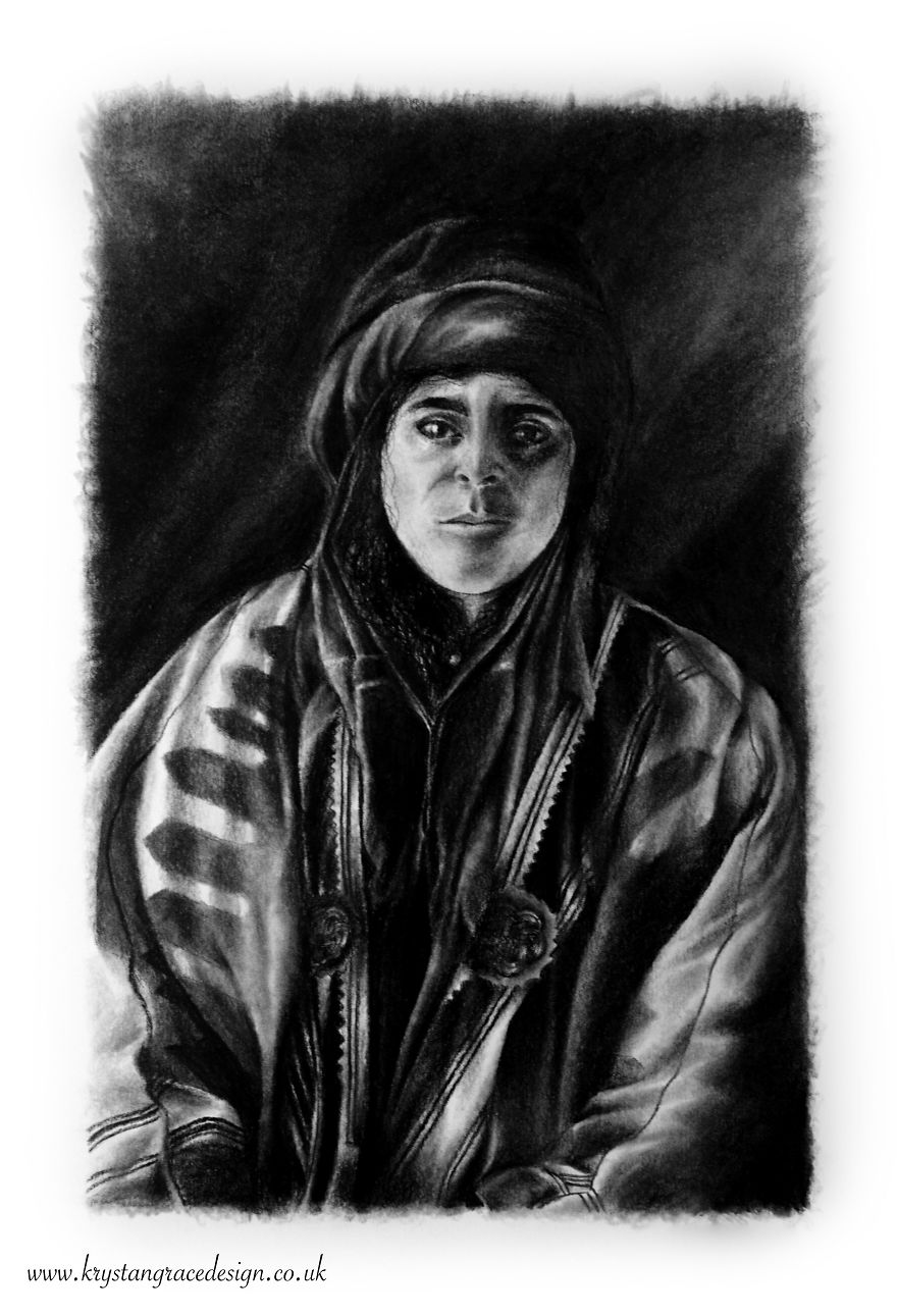 Stunning Charcoal And Chalk Portrait Drawings