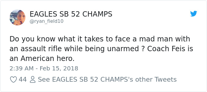 Hero Coach Jumps In Front Of Bullets To Shield Students During Florida Mass Shooting Hero Coach Jumps In Front Of Bullets To Shield Students During Florida Mass Shooting