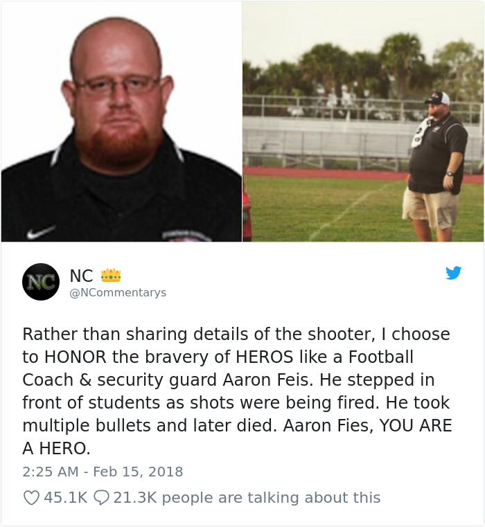 Hero Coach Jumps In Front Of Bullets To Shield Students During Florida Mass Shooting Hero Coach Jumps In Front Of Bullets To Shield Students During Florida Mass Shooting