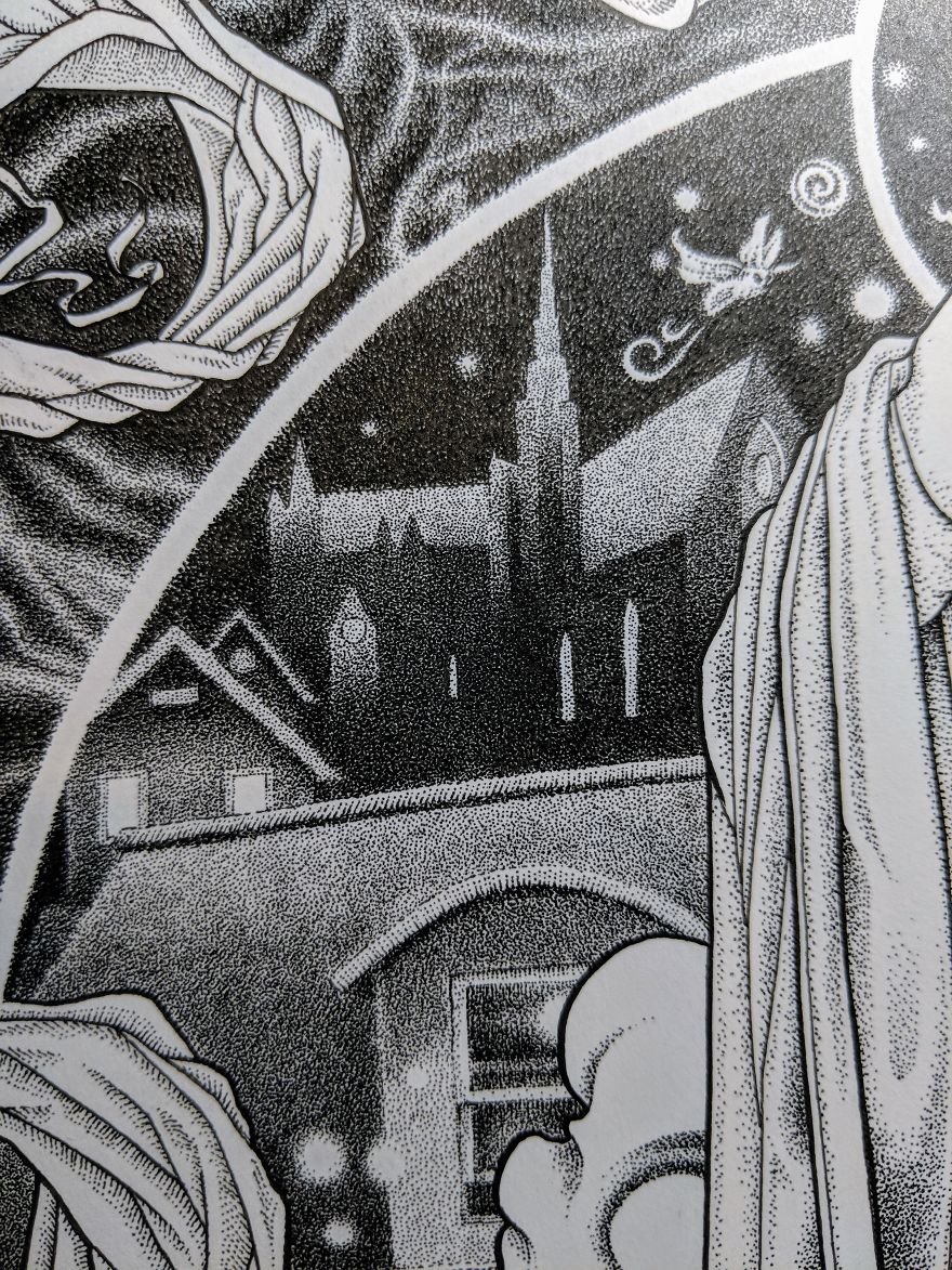 My Friend The Baker Couldn’t Find A Print Of The Patron Saint Of Baking, So I Drew One For Her!