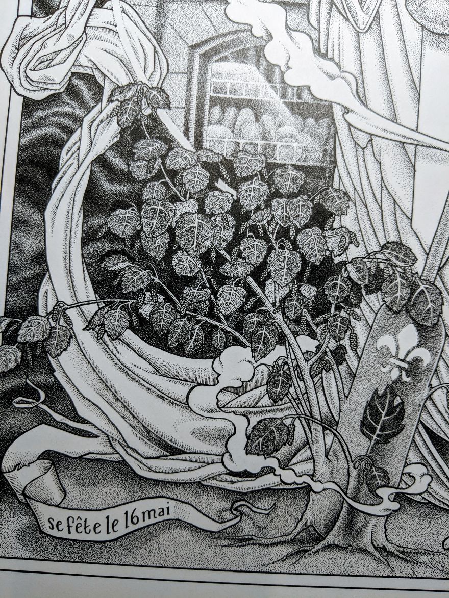 My Friend The Baker Couldn’t Find A Print Of The Patron Saint Of Baking, So I Drew One For Her!