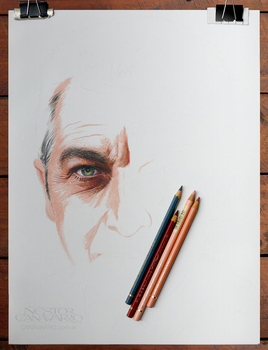 I Draw A Detailed Portrait Of Ricardo Darín Only With Colored Pencils I Draw A Detailed Portrait Of Ricardo Darín Only With Colored Pencils