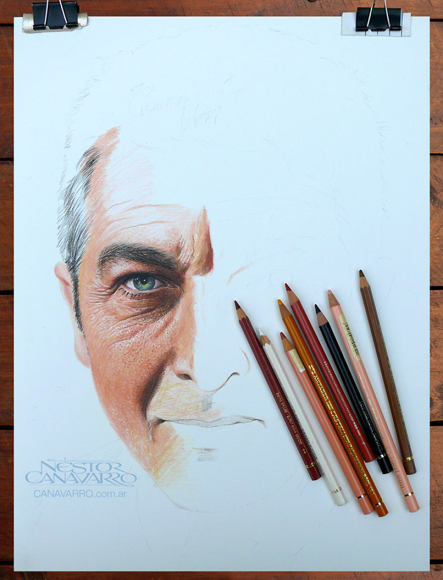I Draw A Detailed Portrait Of Ricardo Darín Only With Colored Pencils I Draw A Detailed Portrait Of Ricardo Darín Only With Colored Pencils