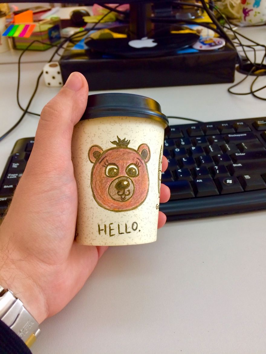 I Like To Draw On Coffee Cups