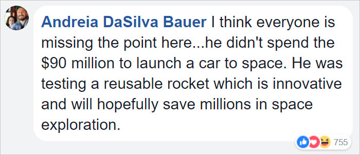 Someone Tries To Attack Elon Musk For Spending $90M To Launch Car Into Space, Gets Brilliantly Shut Down Someone Tries To Attack Elon Musk For Spending $90M To Launch Car Into Space, Gets Brilliantly Shut Down