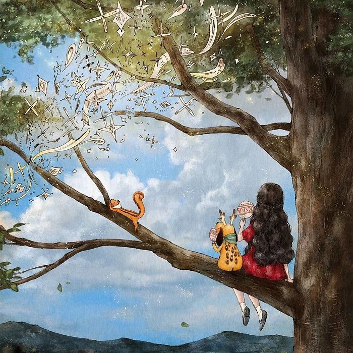 Happiness In Living Alone Revealed In 65 Illustrations By Korean Artist Happiness In Living Alone Revealed In 65 Illustrations By Korean Artist