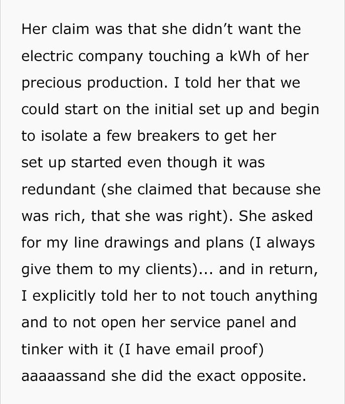 Woman Tells Her Electrician She’s Right Because She’s Rich, And It Backfires Horribly Woman Tells Her Electrician She’s Right Because She’s Rich, And It Backfires Horribly