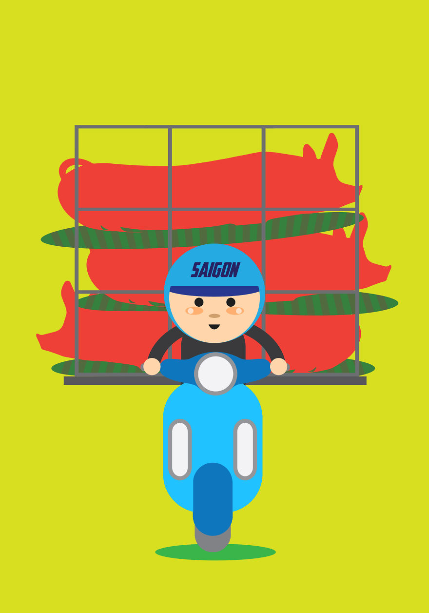 I Illustrate The Amazing Loads Of Motorbikes In Hanoi, Vietnam (Part 2) I Illustrate The Amazing Loads Of Motorbikes In Hanoi, Vietnam (Part 2)