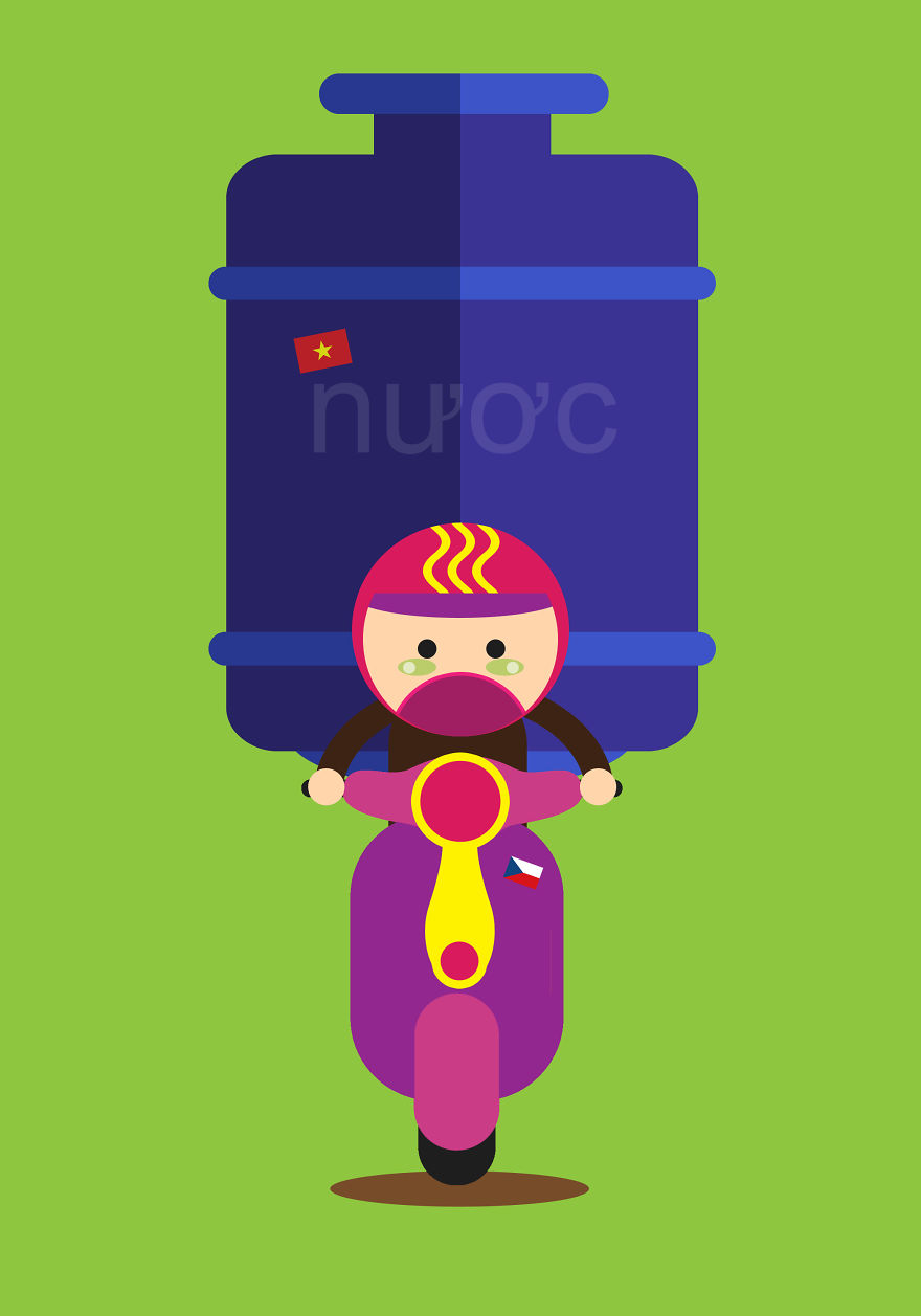 I Illustrate The Amazing Loads Of Motorbikes In Hanoi, Vietnam (Part 2) I Illustrate The Amazing Loads Of Motorbikes In Hanoi, Vietnam (Part 2)