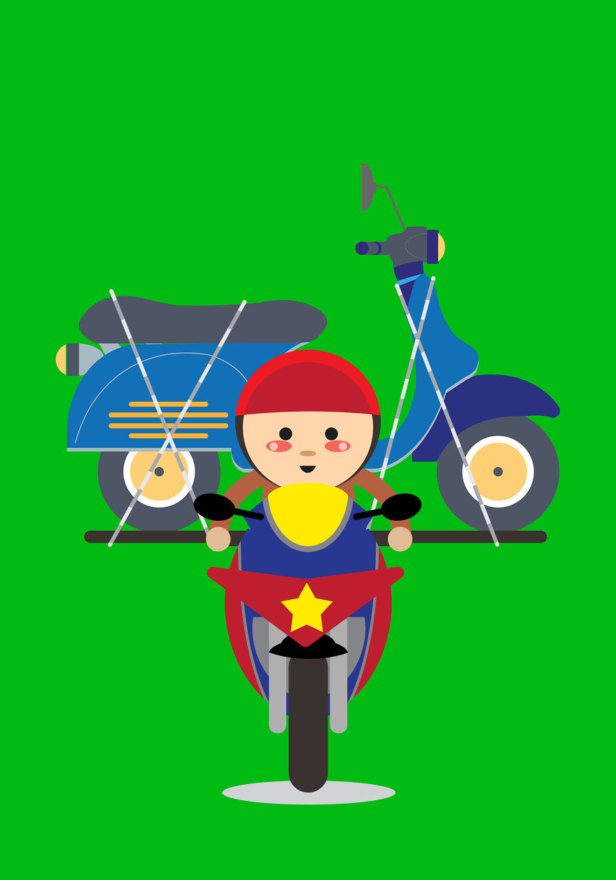 I Illustrate The Amazing Loads Of Motorbikes In Hanoi, Vietnam (Part 2) I Illustrate The Amazing Loads Of Motorbikes In Hanoi, Vietnam (Part 2)