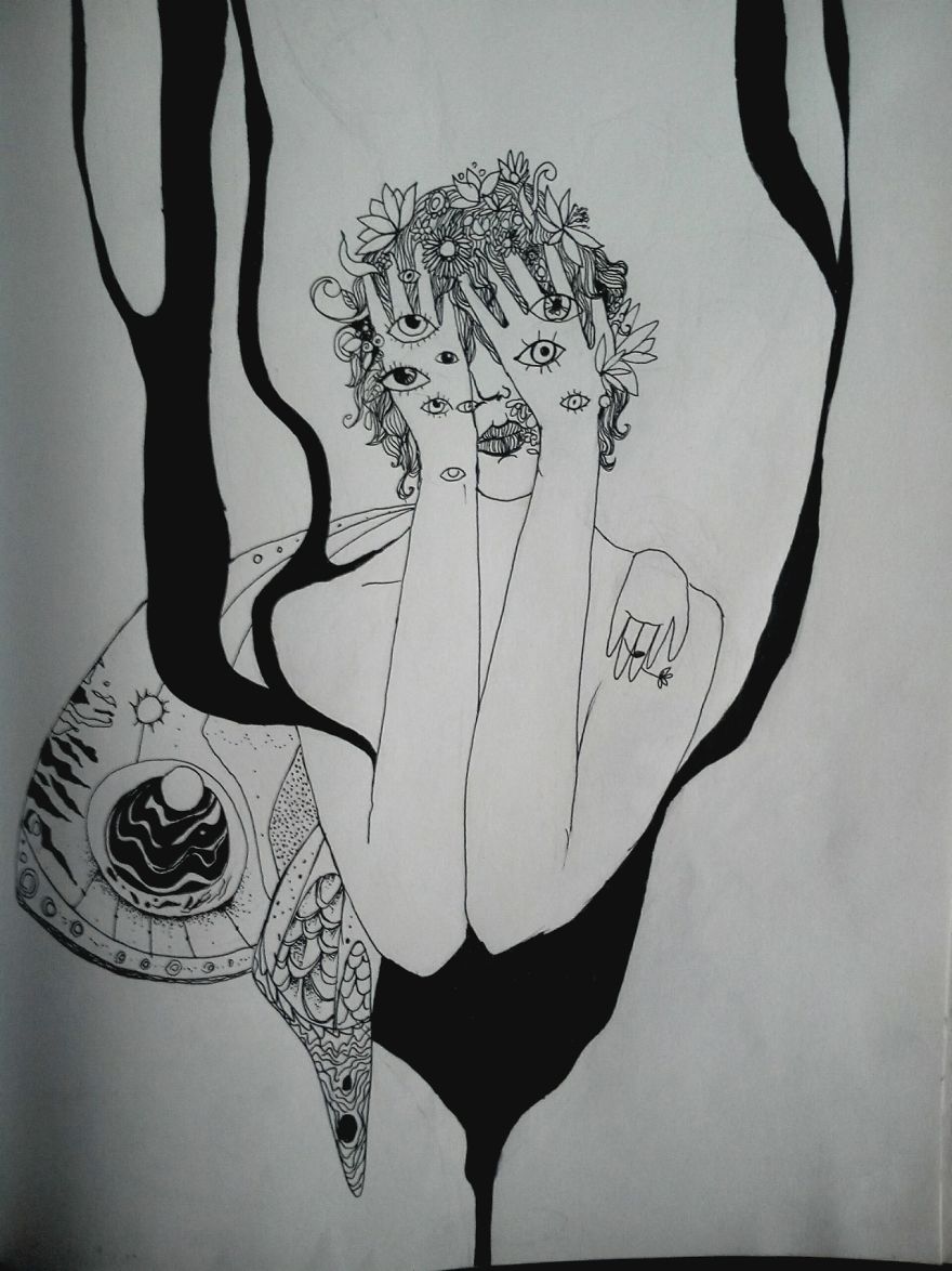 I Create Ink Drawings Since 2015 To Express My Feelings