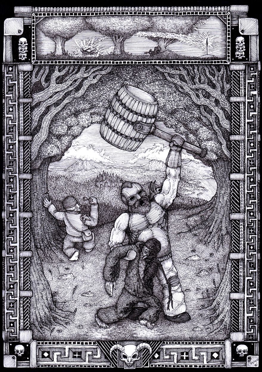 I Draw Intricate Dark Fantasy Drawings Inspired By Classical Artists And Modern Cartoons I Draw Intricate Dark Fantasy Drawings Inspired By Classical Artists And Modern Cartoons