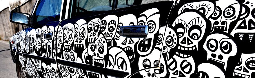 I Painted 1000 Skulls All Over My Car I Painted 1000 Skulls All Over My Car