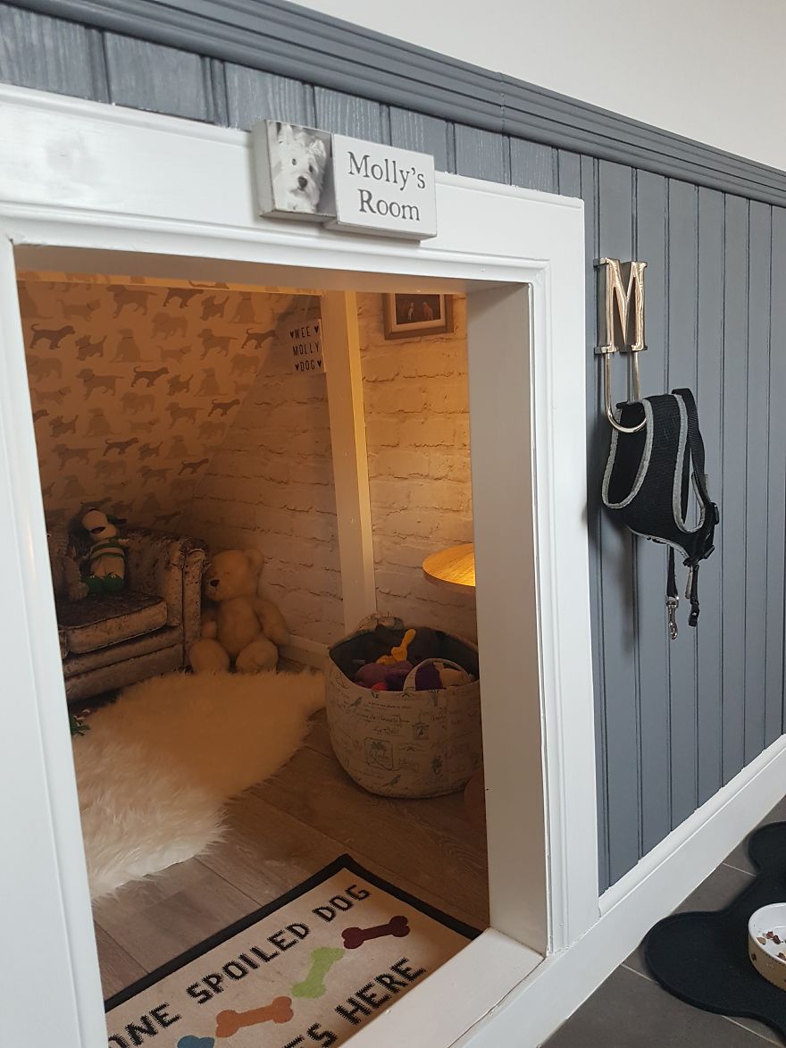 Our Dog Was Getting A Human Sister, So I Built Her A Room Under The Stairs &#8211; It Turned Out Better Than Expected