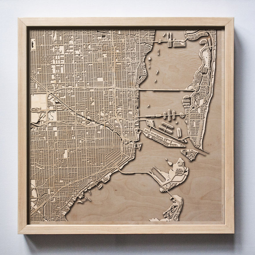 30+ Wooden City Maps That Will Make You Search For Your House!