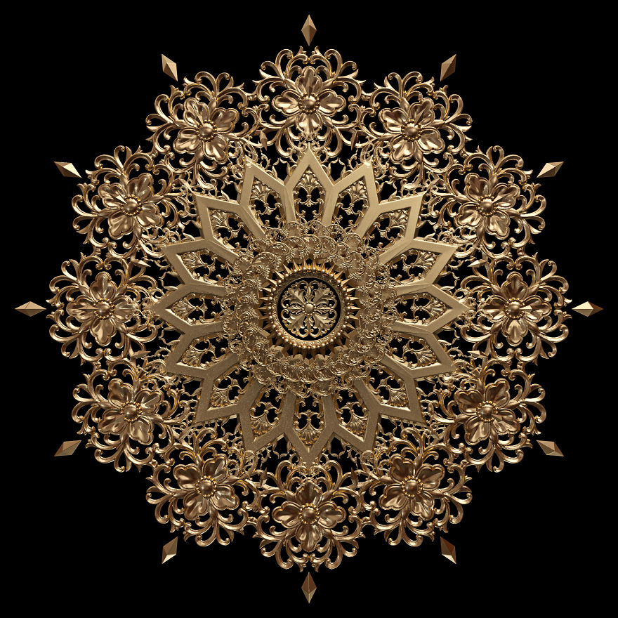 I Reimagined Traditional Mandala And Geometric Patterns As 3D Illustrations