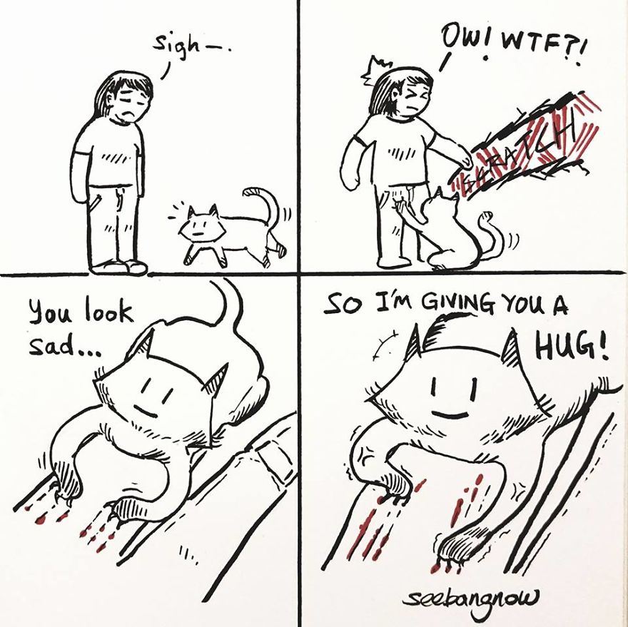 17 Hilarious Comics That Reveal The Reality Of Having A Cat 17 Hilarious Comics That Reveal The Reality Of Having A Cat