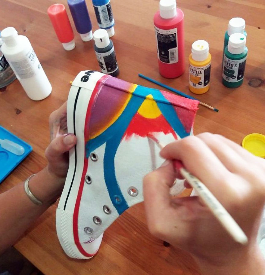 After Spending The Whole Weekend Painting I Came Up With These Shoes After Spending The Whole Weekend Painting I Came Up With These Shoes