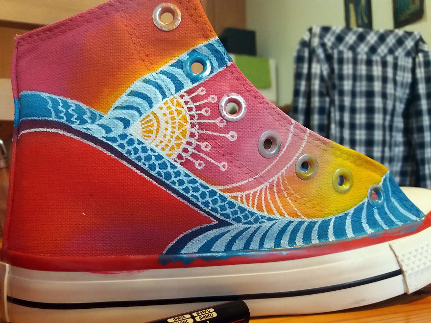 After Spending The Whole Weekend Painting I Came Up With These Shoes After Spending The Whole Weekend Painting I Came Up With These Shoes