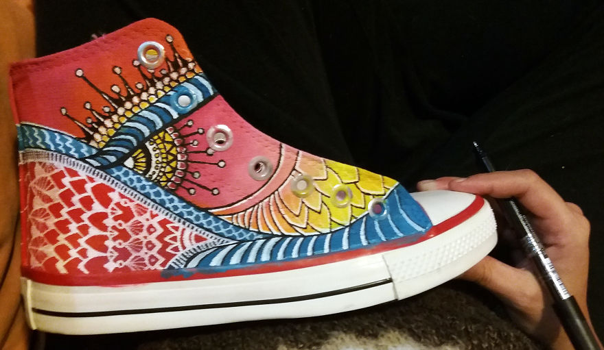 After Spending The Whole Weekend Painting I Came Up With These Shoes After Spending The Whole Weekend Painting I Came Up With These Shoes