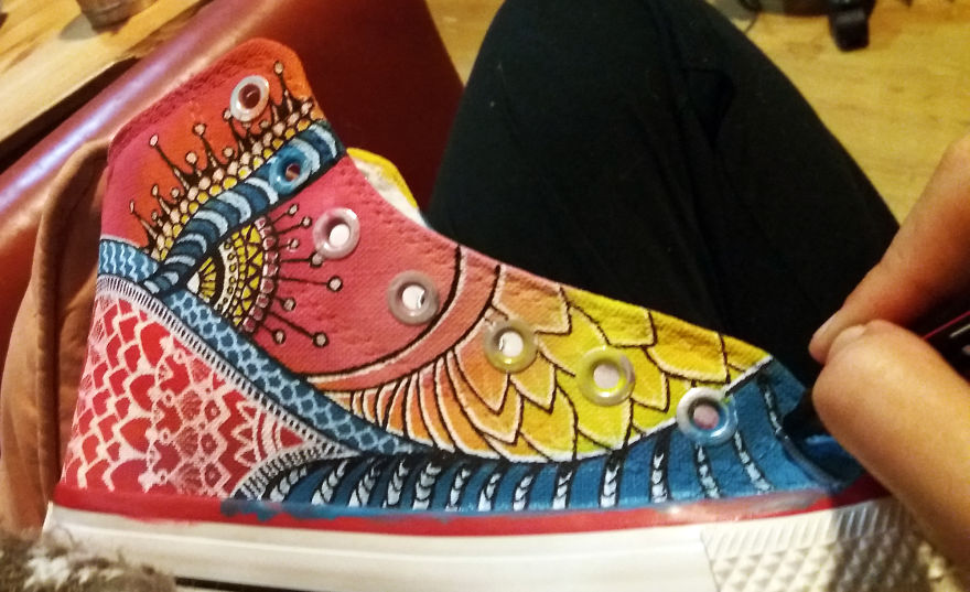 After Spending The Whole Weekend Painting I Came Up With These Shoes After Spending The Whole Weekend Painting I Came Up With These Shoes