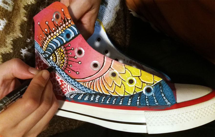 After Spending The Whole Weekend Painting I Came Up With These Shoes After Spending The Whole Weekend Painting I Came Up With These Shoes