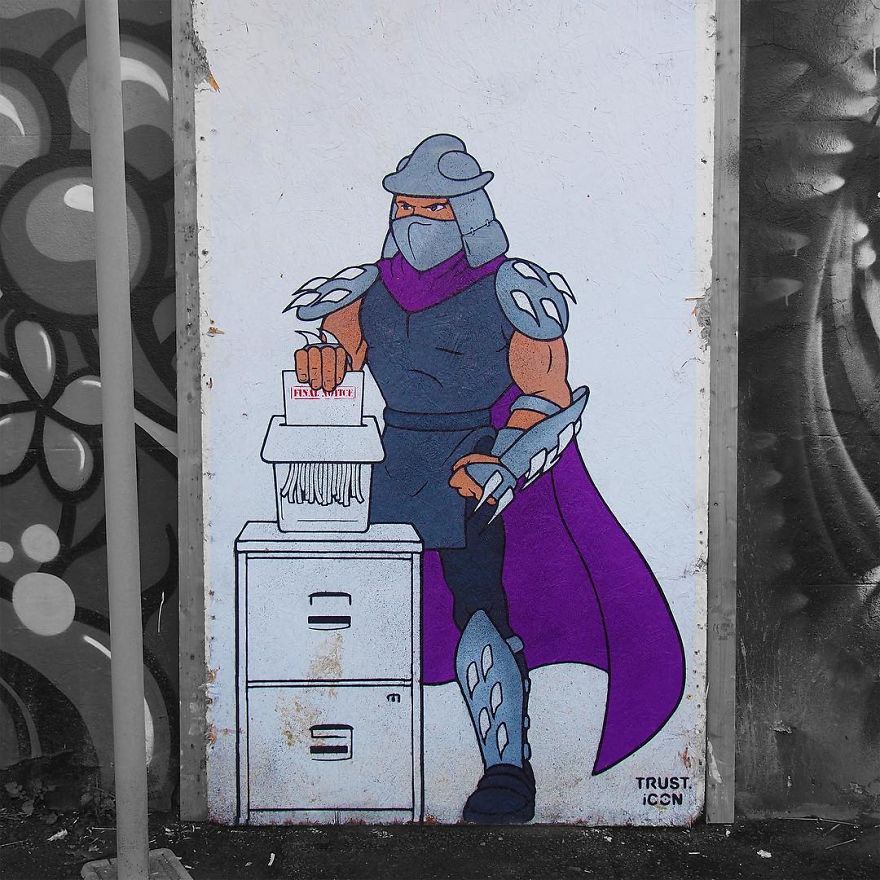 The Street Artist Forces The Viewer To Reflect When Seeing His Artworks On The Walls