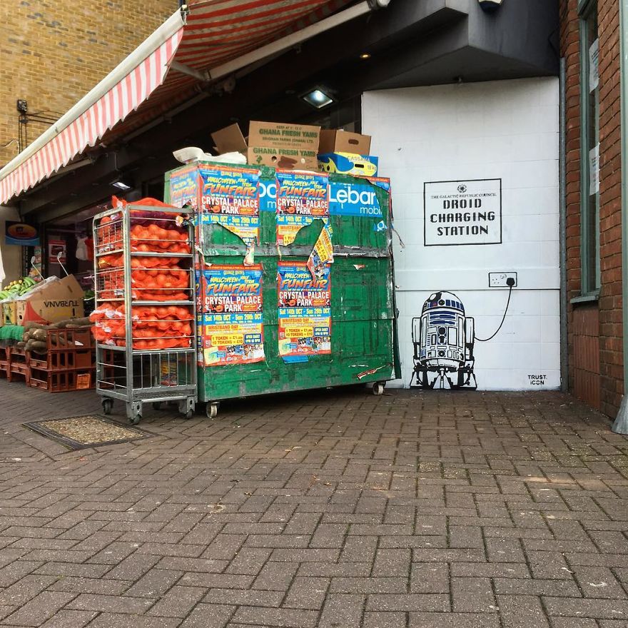 The Street Artist Forces The Viewer To Reflect When Seeing His Artworks On The Walls