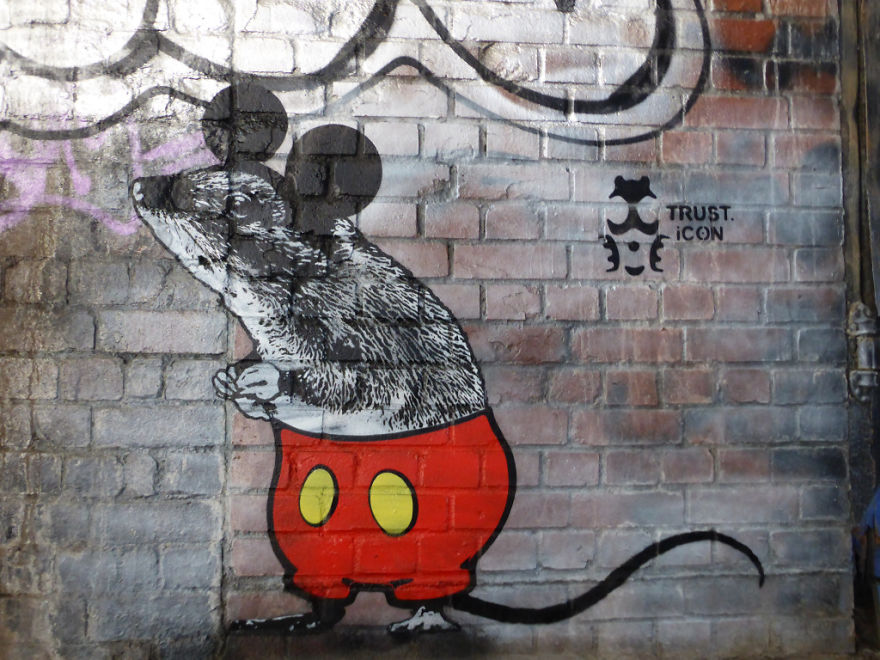 The Street Artist Forces The Viewer To Reflect When Seeing His Artworks On The Walls