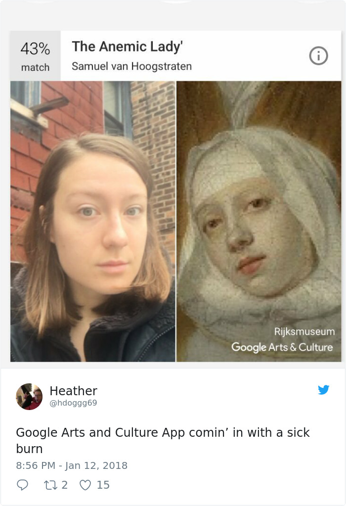 New Google App Finds Your Museum Doppelganger But Not Everyone Is Loving The Results New Google App Finds Your Museum Doppelganger But Not Everyone Is Loving The Results