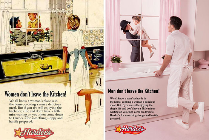 Photographer Reverses Gender Roles In Sexist Vintage Ads Photographer Reverses Gender Roles In Sexist Vintage Ads