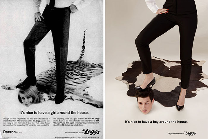 Photographer Reverses Gender Roles In Sexist Vintage Ads Photographer Reverses Gender Roles In Sexist Vintage Ads