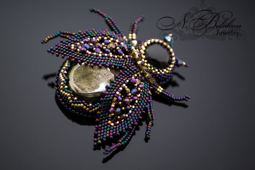 Russian Artist Creates Gorgeous Beaded Insects Completely By Hand