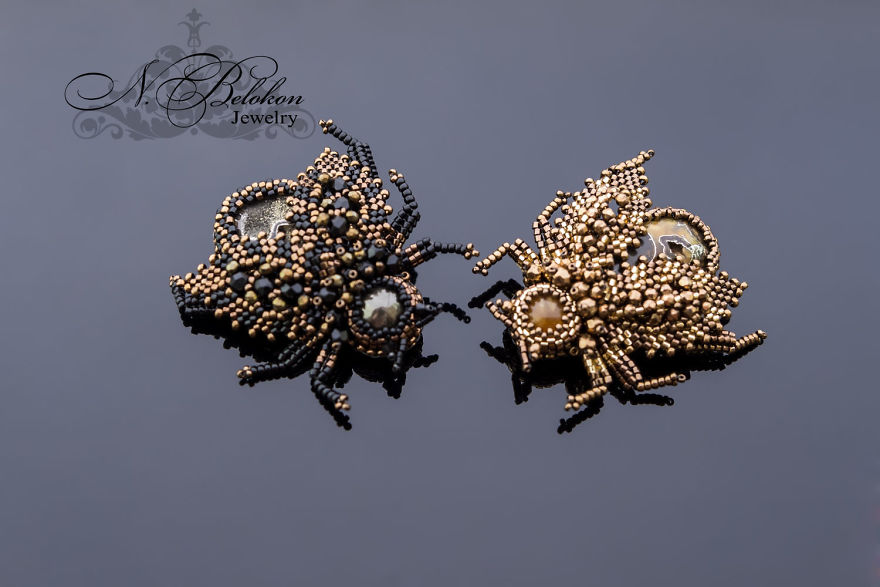 Russian Artist Creates Gorgeous Beaded Insects Completely By Hand