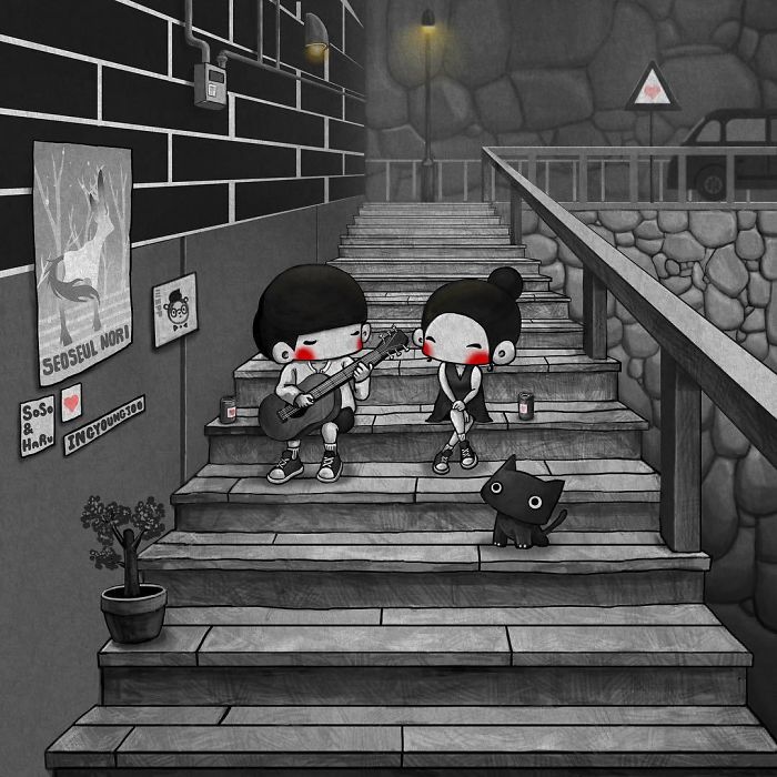 Korean Artist Shows What It’s Like To Be Falling In Love More And More Each Day Korean Artist Shows What It’s Like To Be Falling In Love More And More Each Day