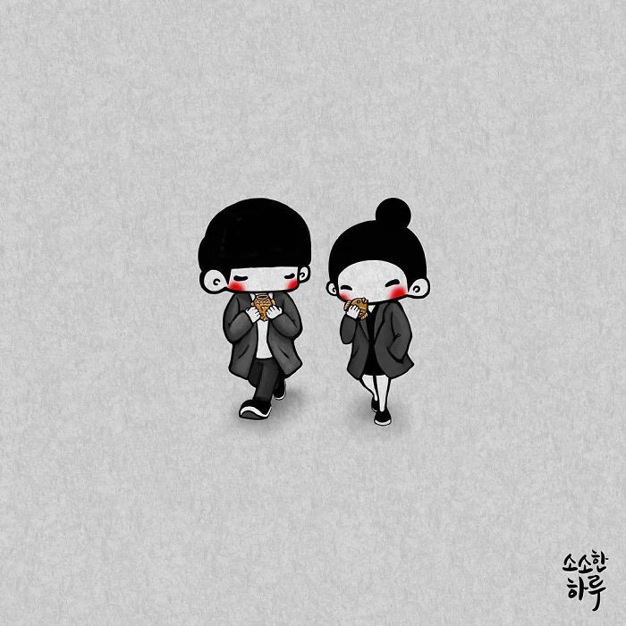 Korean Artist Shows What It’s Like To Be Falling In Love More And More Each Day Korean Artist Shows What It’s Like To Be Falling In Love More And More Each Day