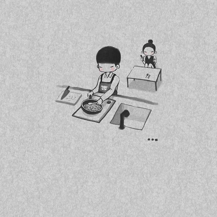 Korean Artist Shows What It’s Like To Be Falling In Love More And More Each Day Korean Artist Shows What It’s Like To Be Falling In Love More And More Each Day