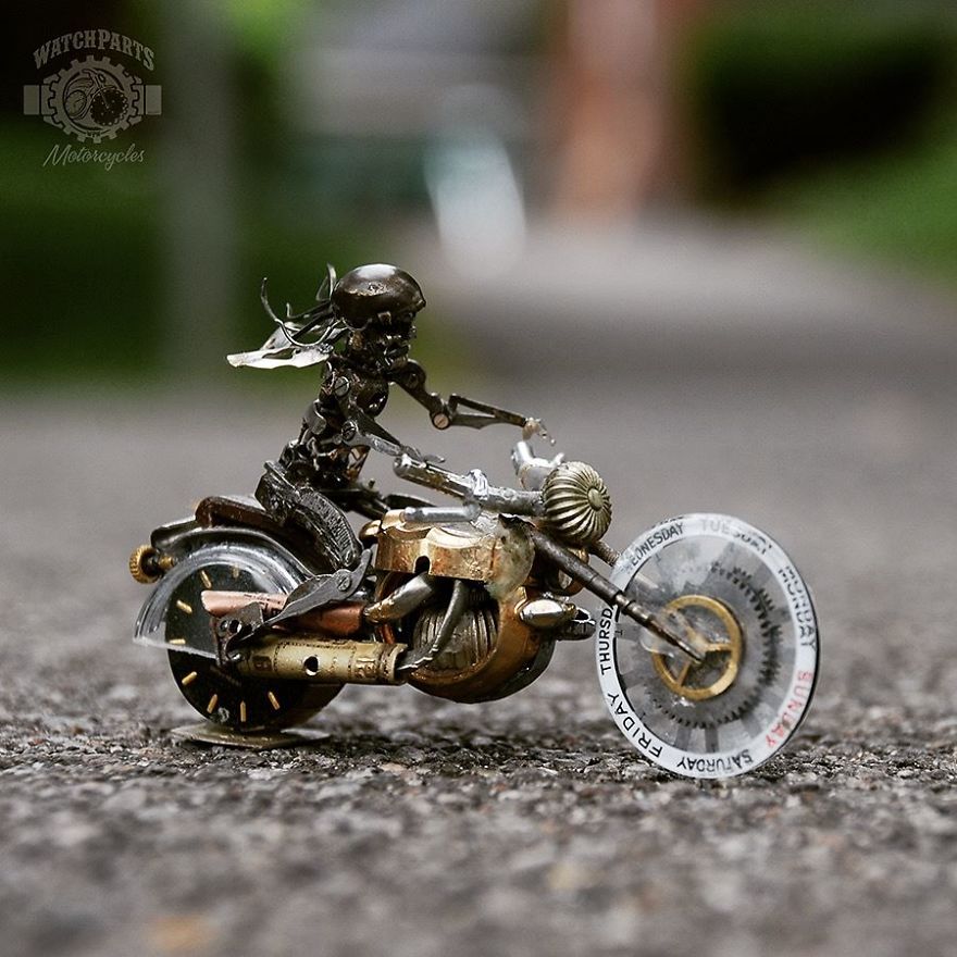 I Turn Old Watches Into Steampunk Sculptures
