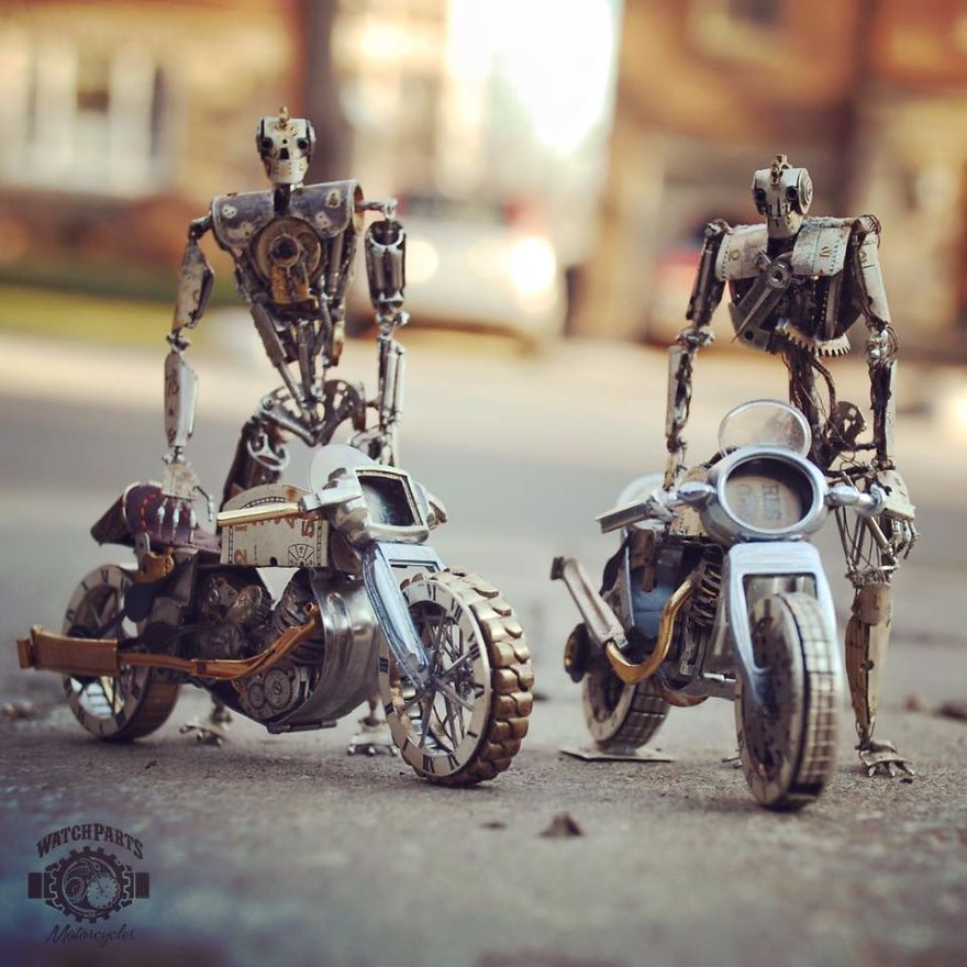 I Turn Old Watches Into Steampunk Sculptures