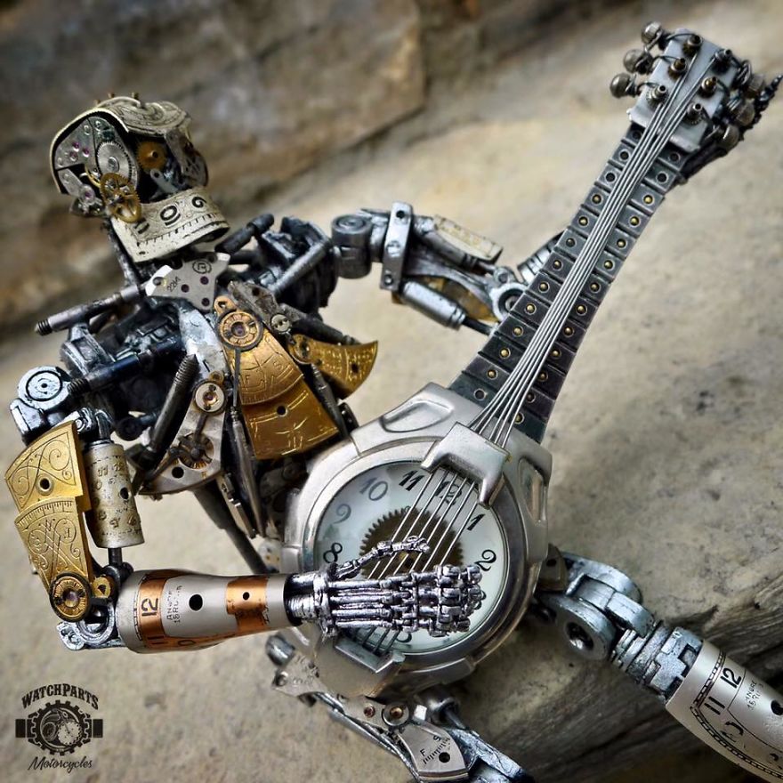 I Turn Old Watches Into Steampunk Sculptures