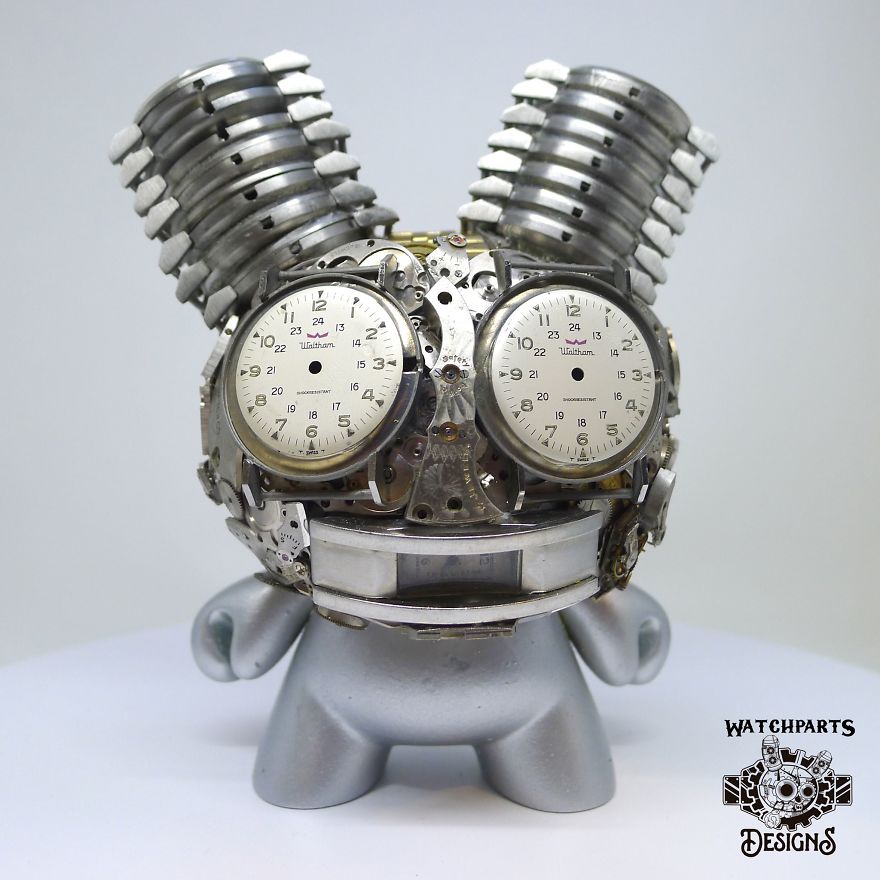 I Turn Old Watches Into Steampunk Sculptures