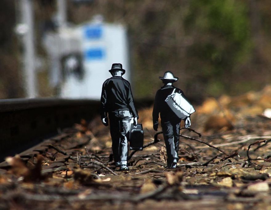 Artist Leaves Tiny Wooden Figures Around The City For People To Find