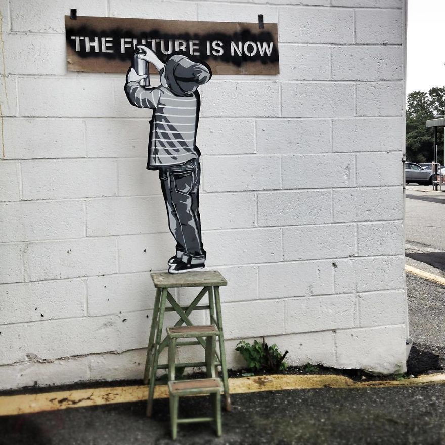 Artist Leaves Tiny Wooden Figures Around The City For People To Find