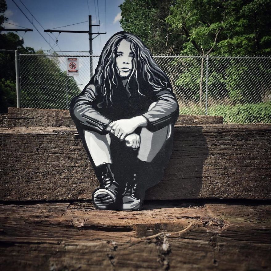 Artist Leaves Tiny Wooden Figures Around The City For People To Find